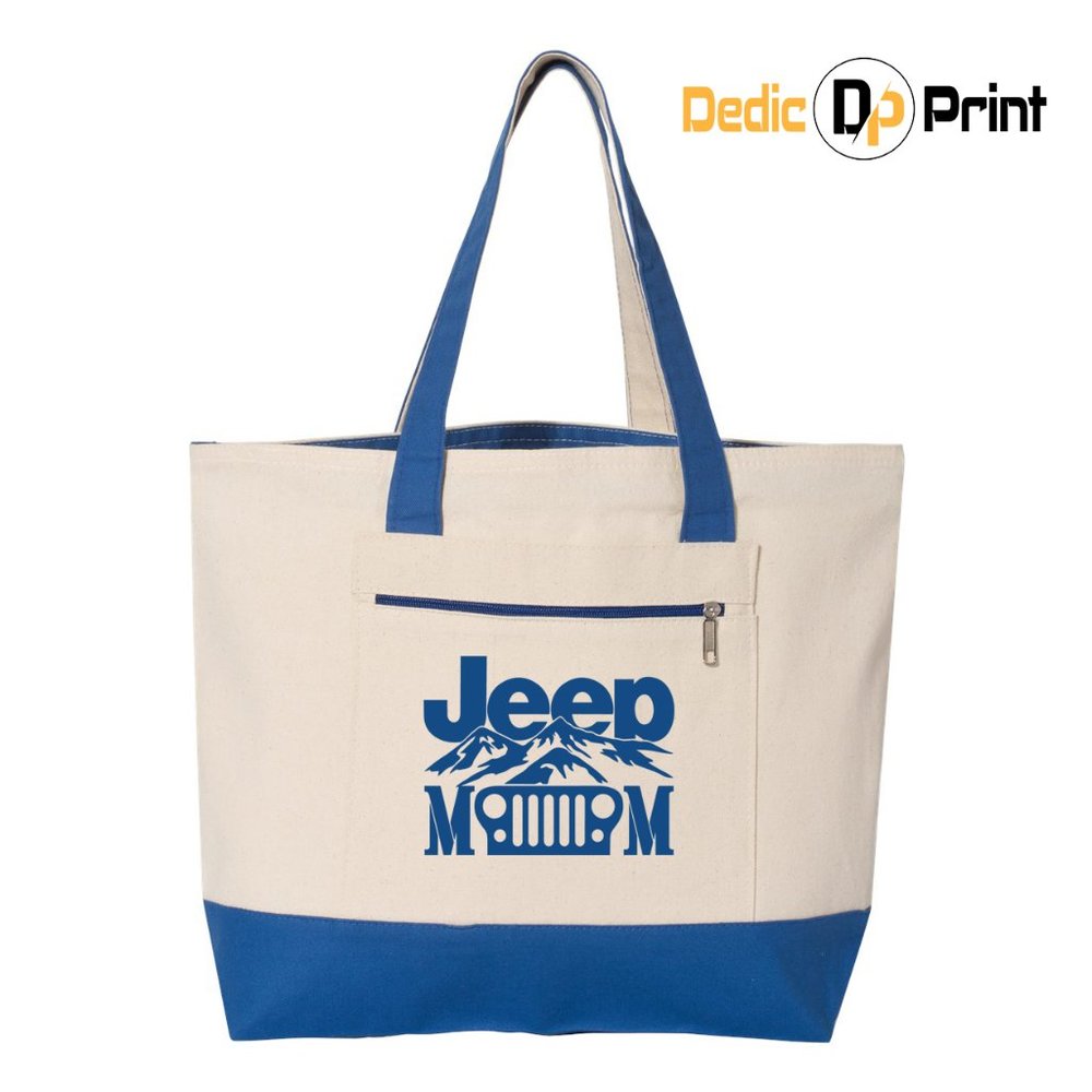 Jeep Mom 19L Zippered Tote Bag